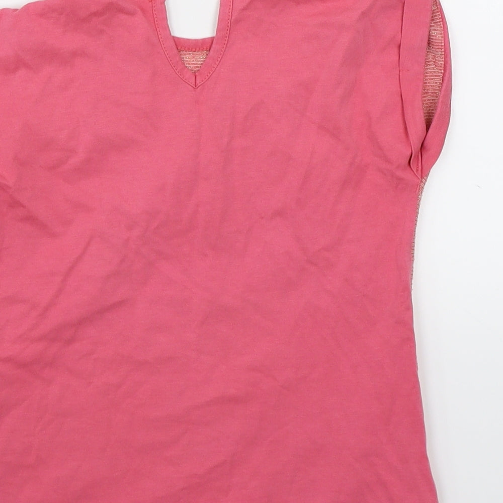 M&Co Girls Pink Basic T-Shirt Size 5-6 Years
