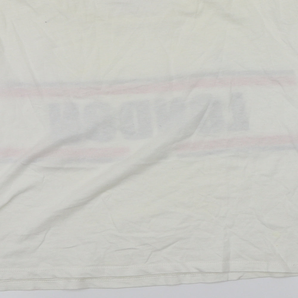 H&M Girls Ivory Basic T-Shirt Size 14 Years