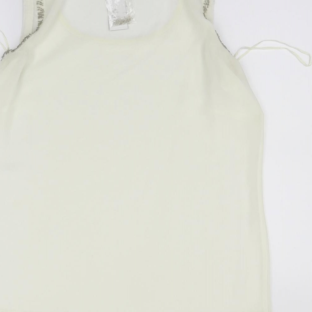 Preworn Womens White Basic Tank Size 14