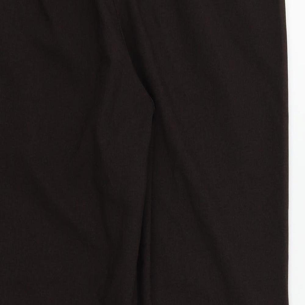 EDITIONS Womens Brown Trousers Size 14 L27 in