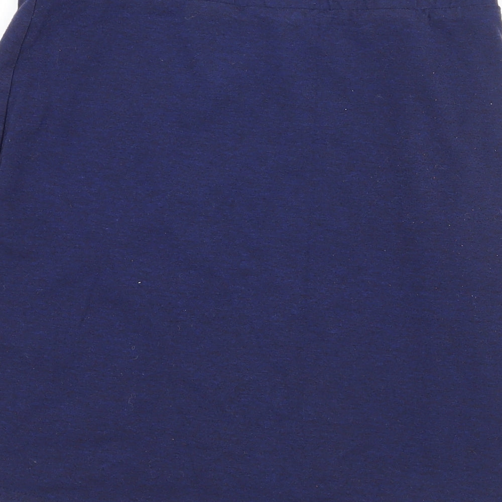 H&M Womens Blue Jersey A-Line Skirt Size S