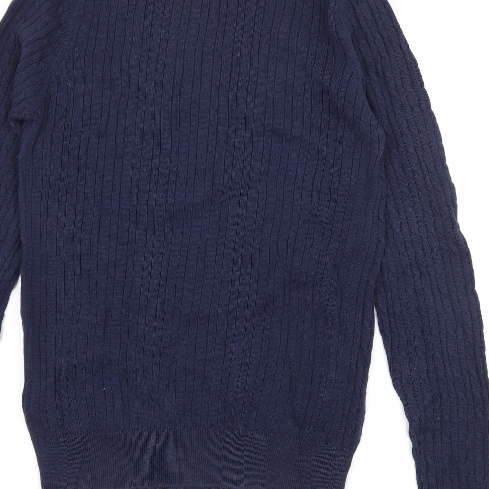 New Look Womens Blue Knit Pullover Jumper Size 10