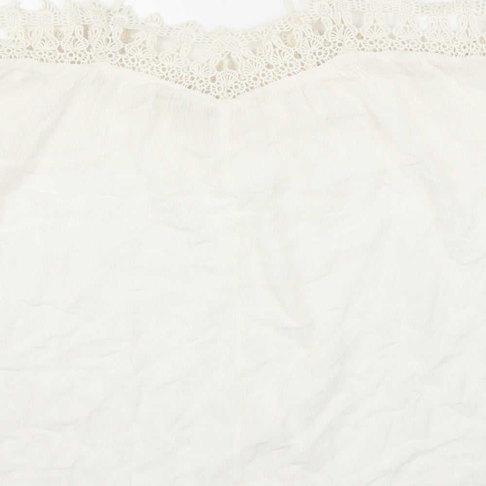 River Island Womens White Camisole Blouse Size 6