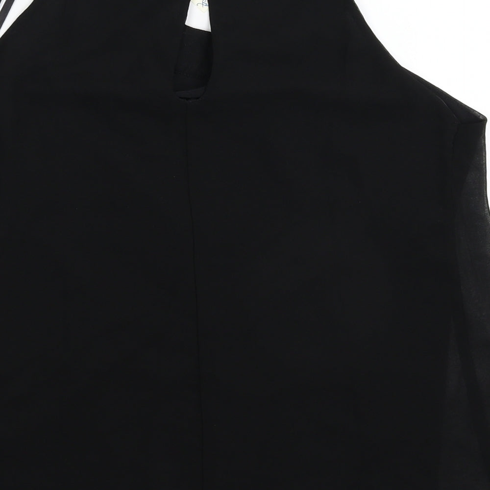 Blue Vanilla Womens Black Basic Blouse Size XS