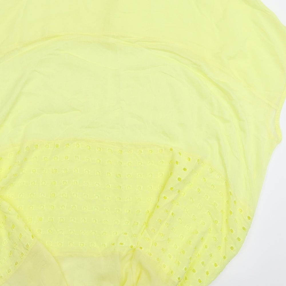 J&L Womens Yellow Basic T-Shirt One Size