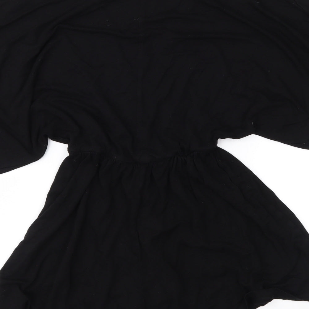 Topshop Womens Black Jersey Playsuit One-Piece Size 6