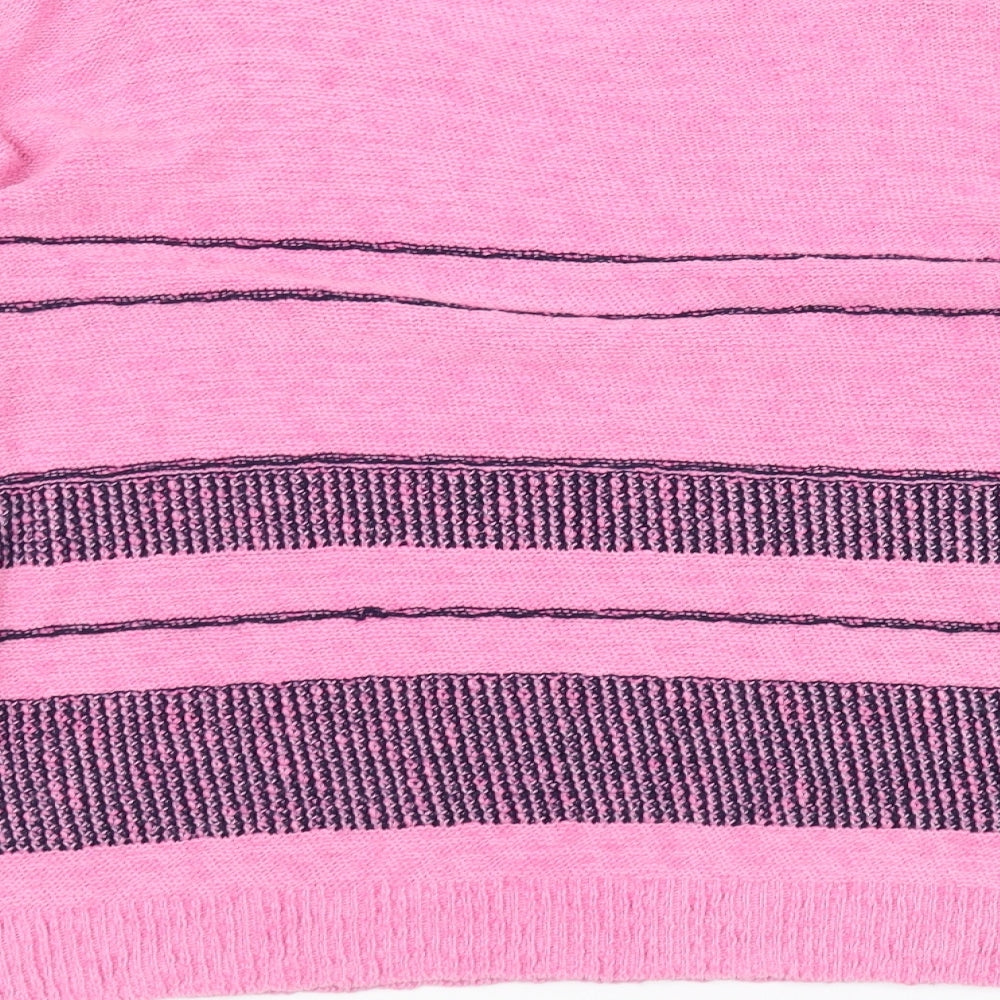post card Womens Pink Knit Pullover Jumper One Size