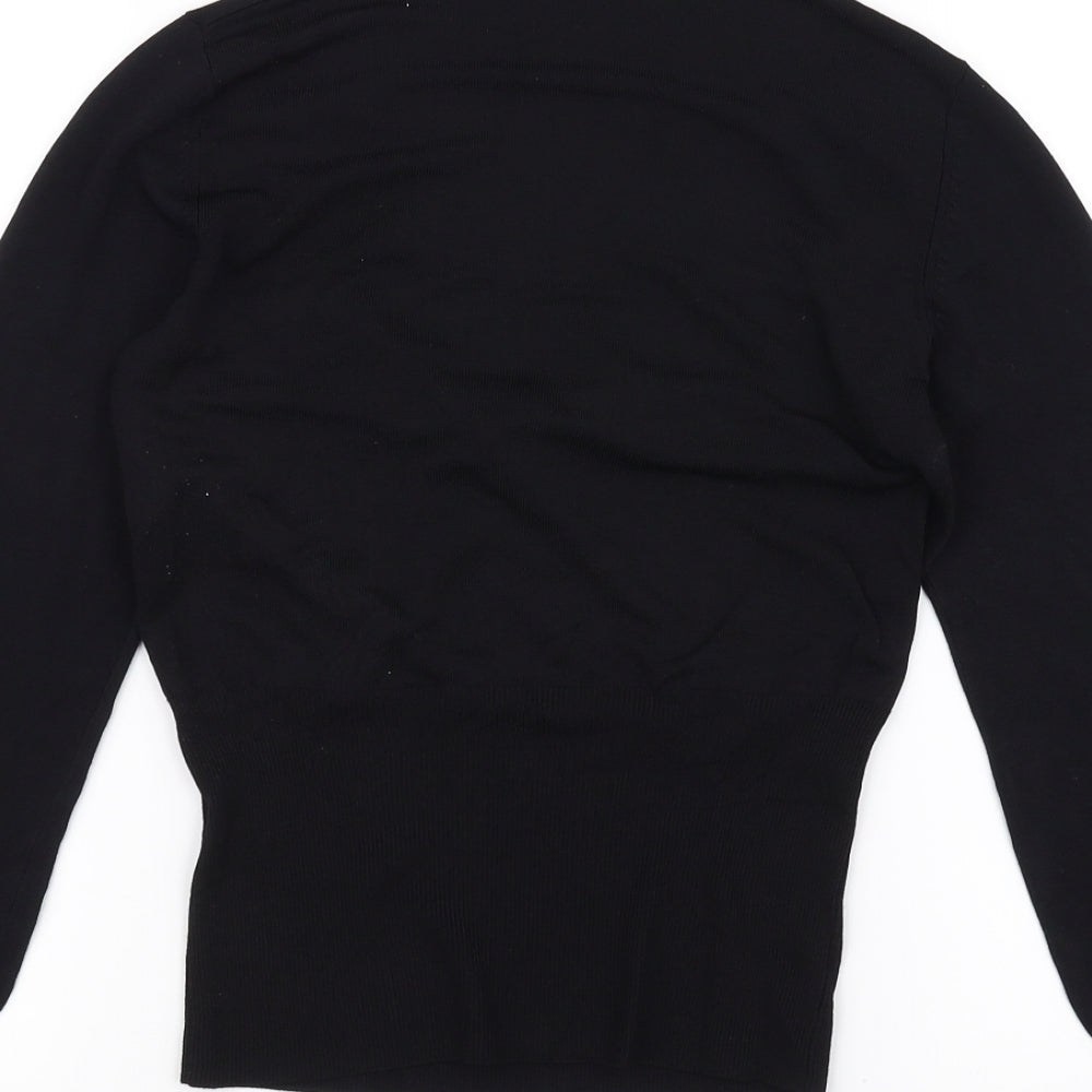 Preworn Womens Black Basic Blouse Size S