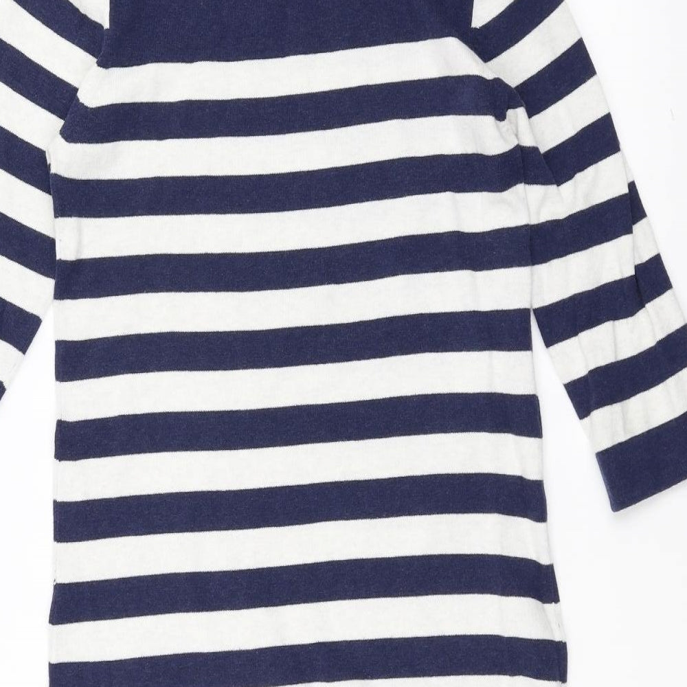 Dorothy Perkins Womens Blue Striped A-Line Size 10