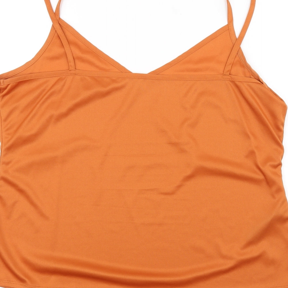 Wallis Womens Orange Basic T-Shirt Size 18