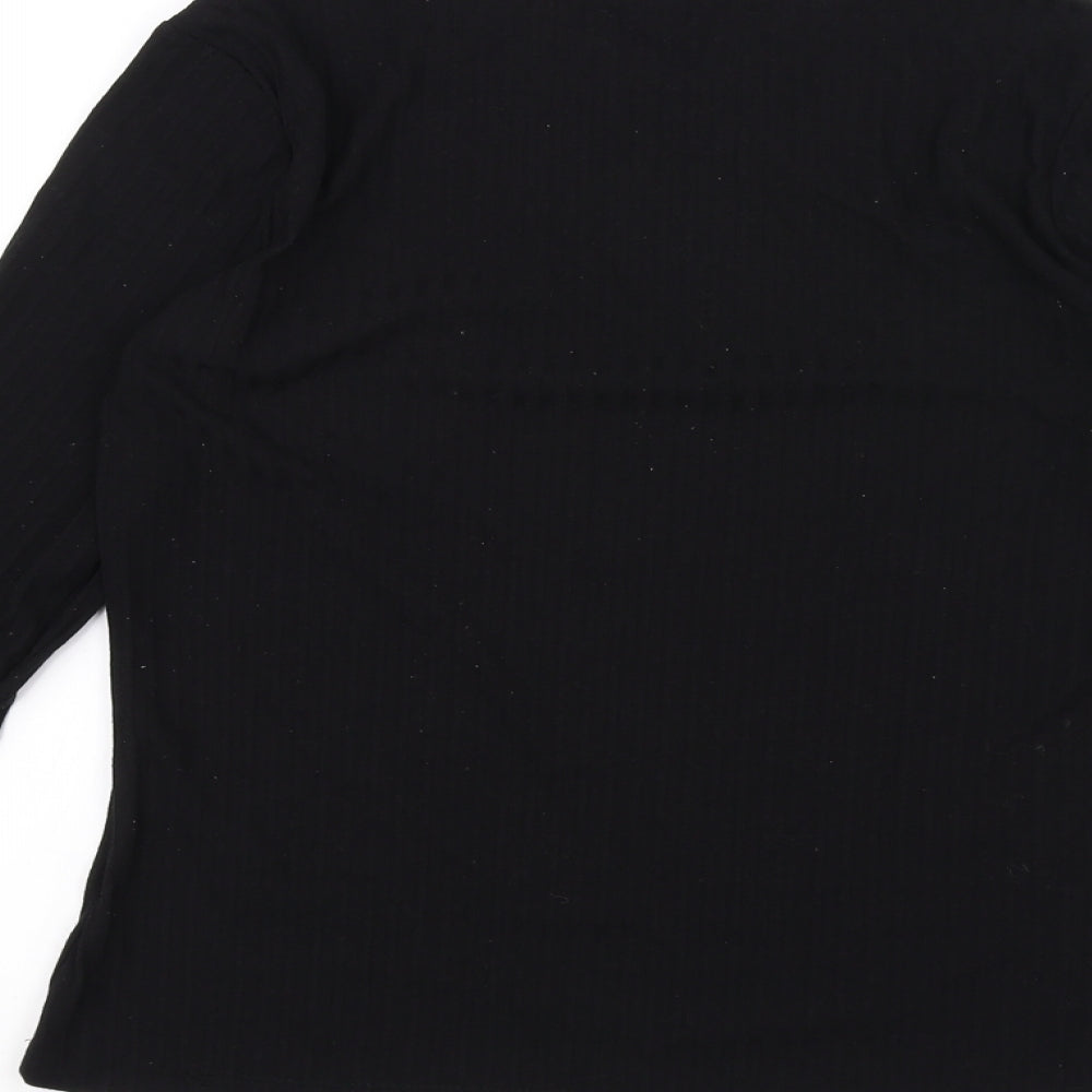 H&M Womens Black Basic T-Shirt Size S