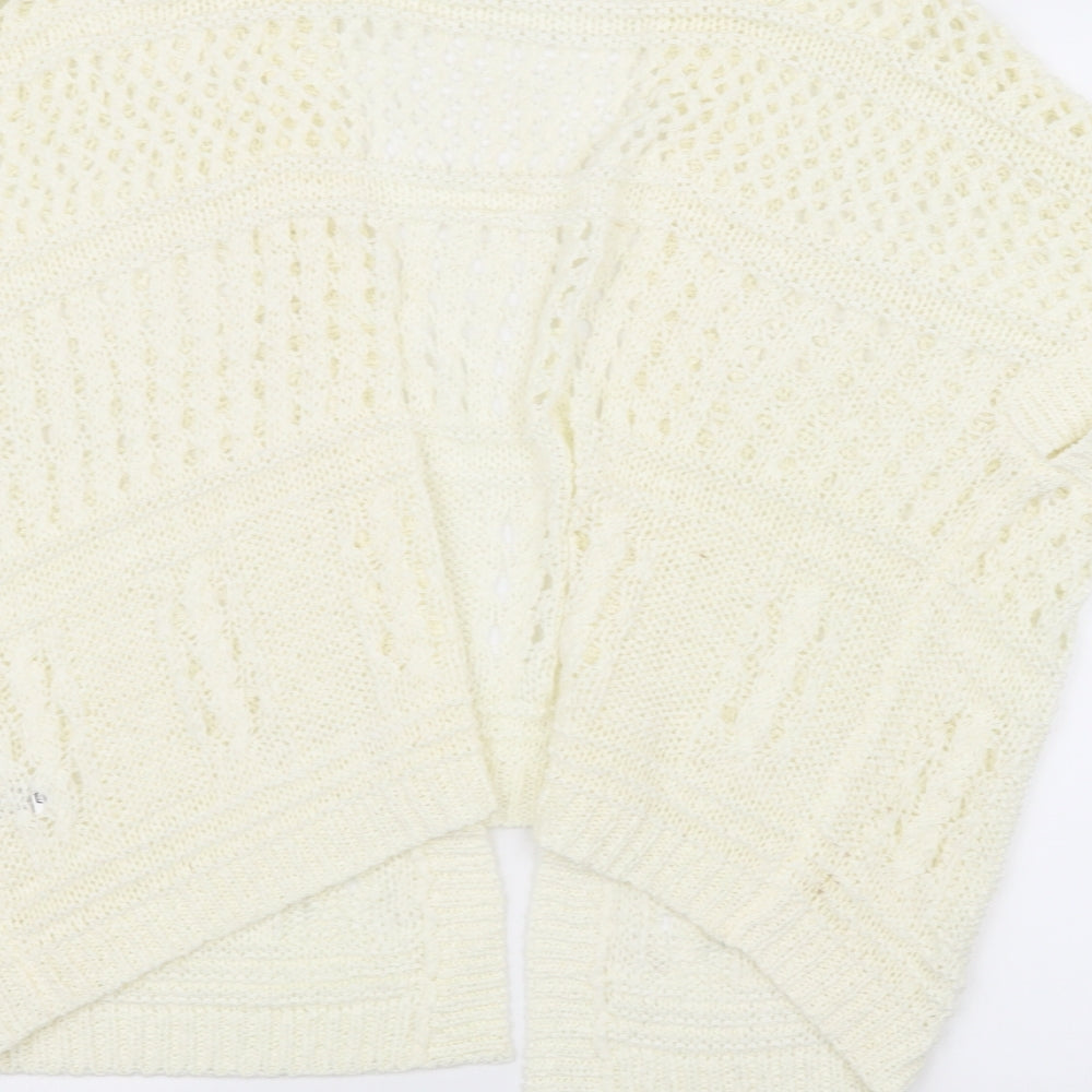 TU Womens White Cardigan Jumper Size 10