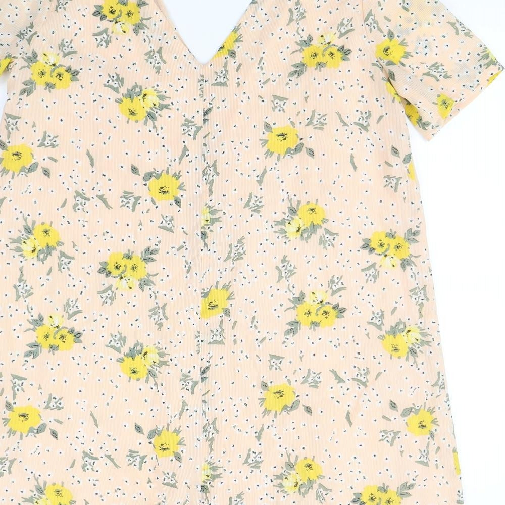 Glamorous Womens Pink Floral Rayon Mini Size 10