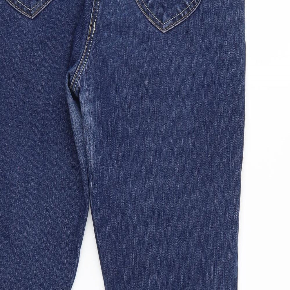 Elite Womens Blue Denim Straight Jeans Size 14 L27 in