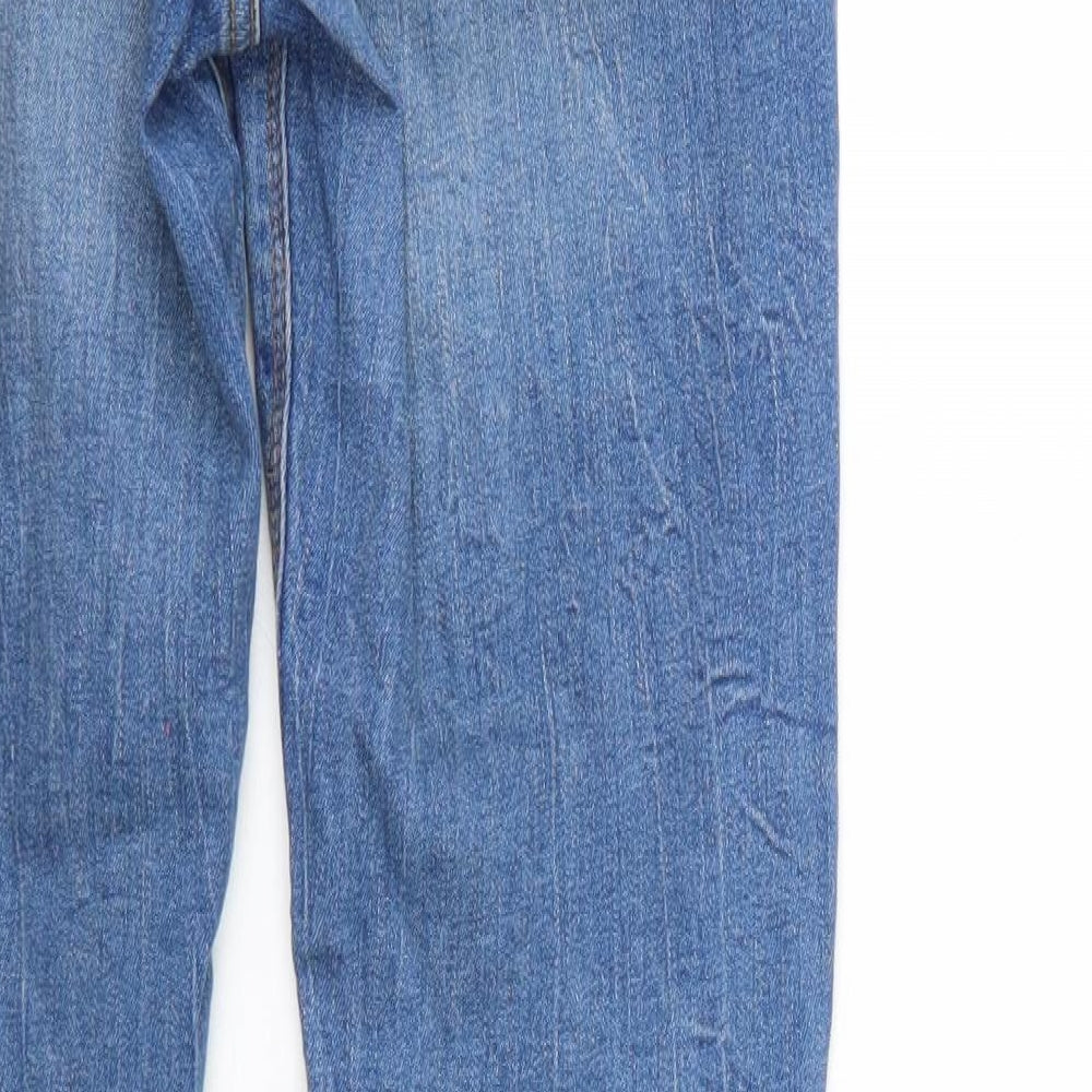 Denim & Co. Womens Blue Denim Tapered Jeans Size 10 L29 in