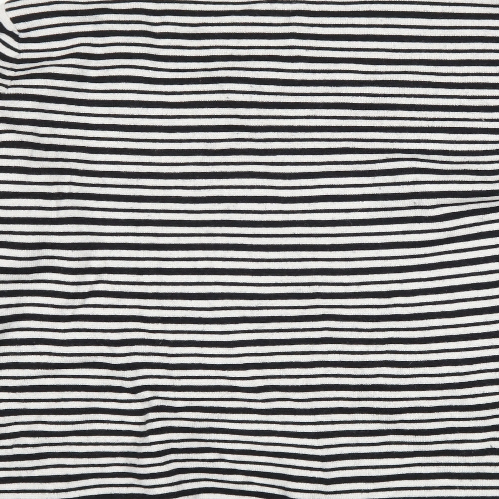 Savannah Miller Womens Black Striped Pullover Jumper Size 18