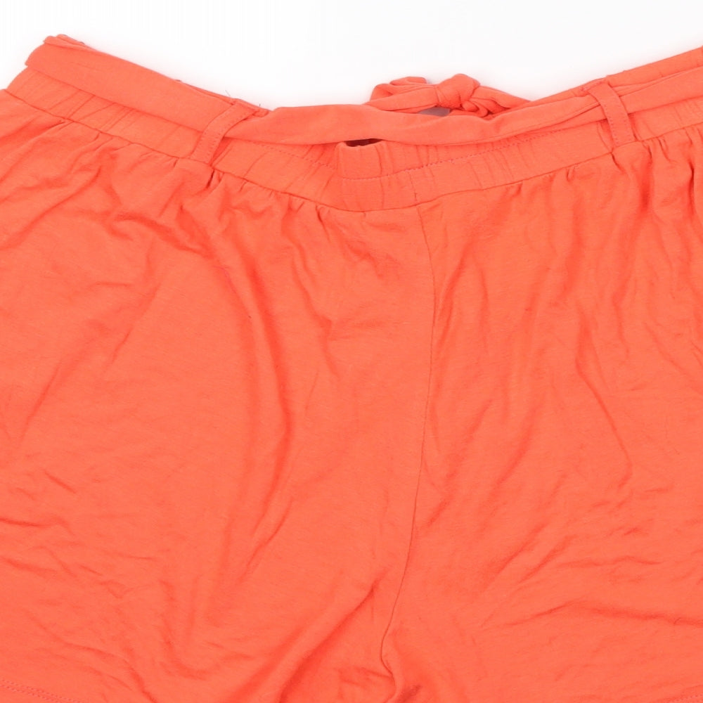 F&F Womens Orange Skimmer Shorts Size 10