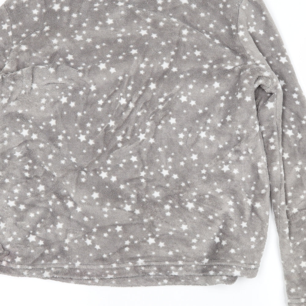 NEXT Womens Grey Solid Top Pyjama Top Size M