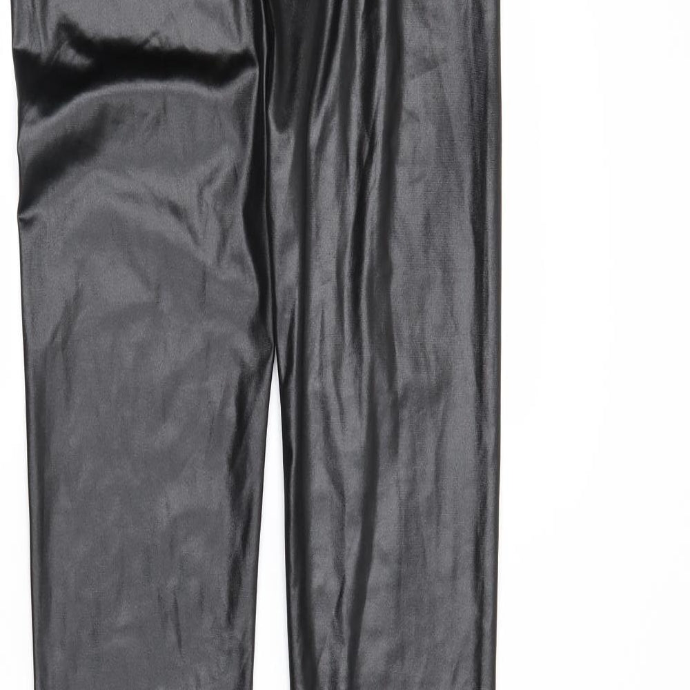 Yoins Womens Black Pedal Pusher Leggings Size S L28 in