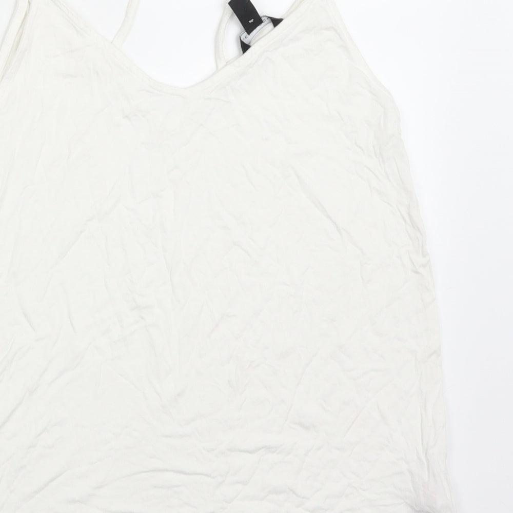 New Look Womens White Camisole Tank Size 10