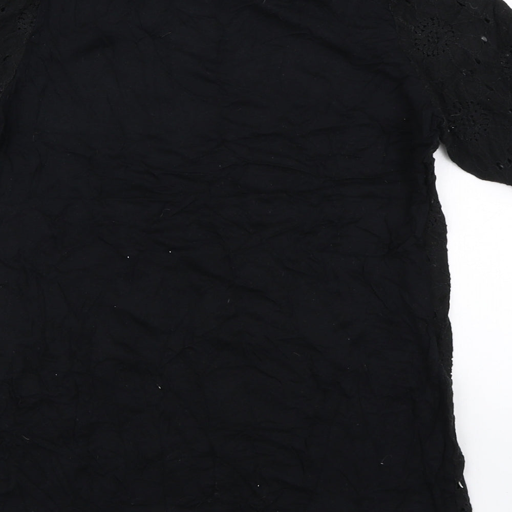 NEXT Womens Black Basic T-Shirt Size 8