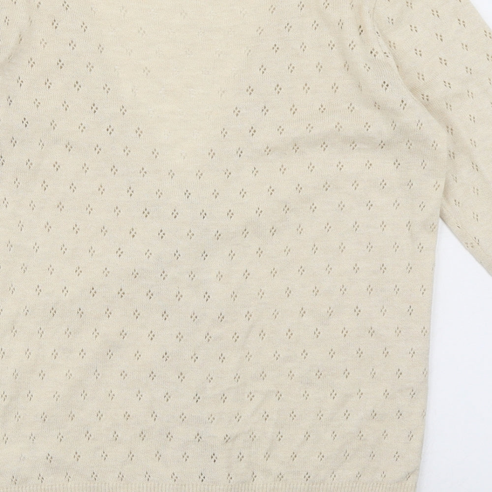G21 Womens Beige Cardigan Jumper Size 10