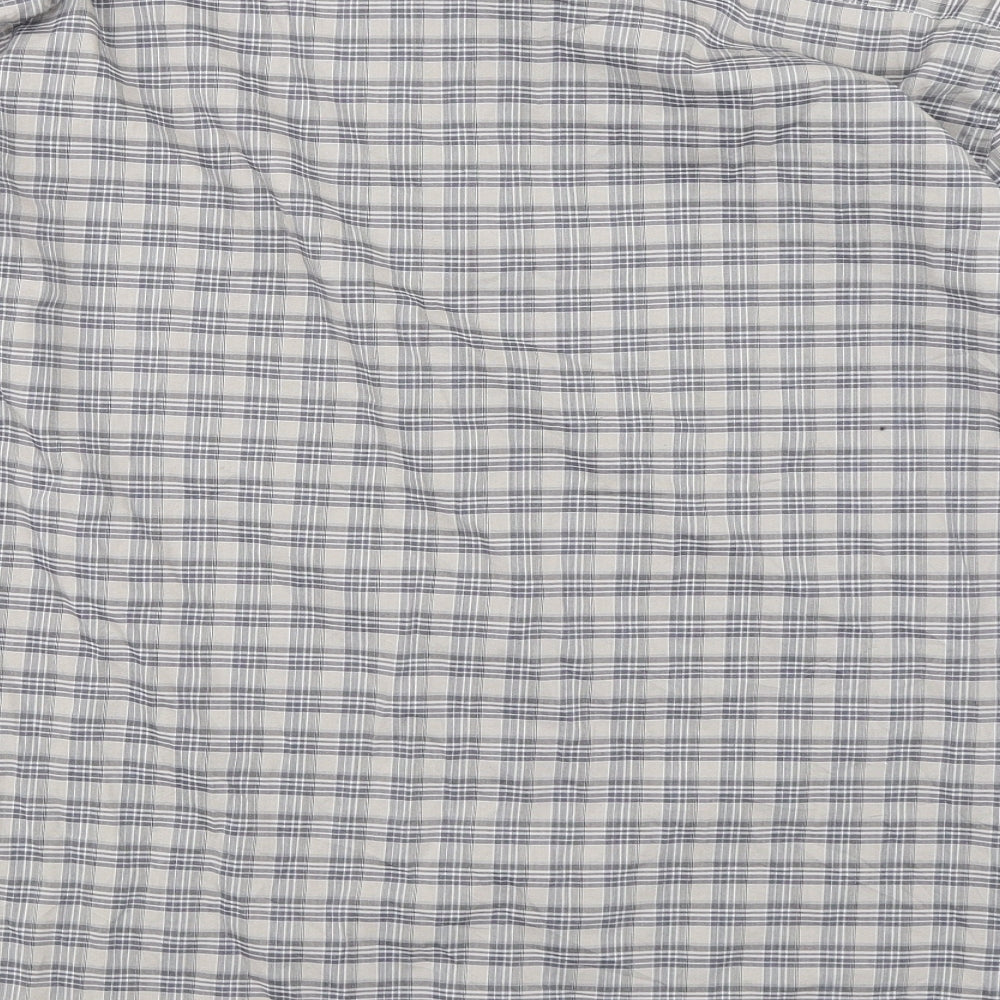 Lucky Brand Mens Grey Plaid Button-Up Size XL