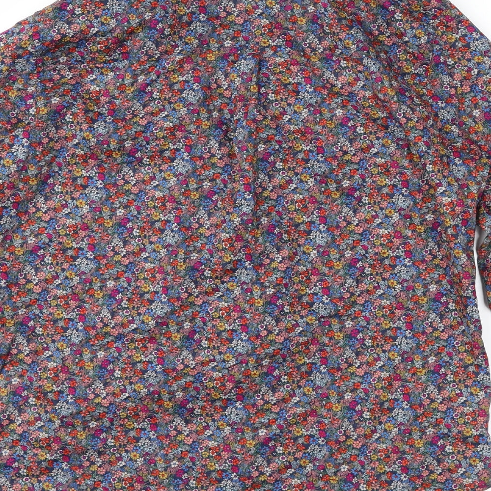 Gap Womens Multicoloured Floral Basic Button-Up Size XS