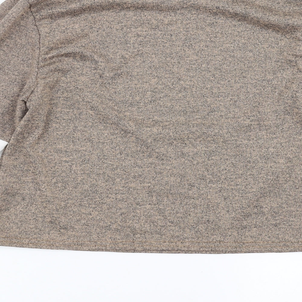 Boohoo Womens Brown Pullover Jumper Size M