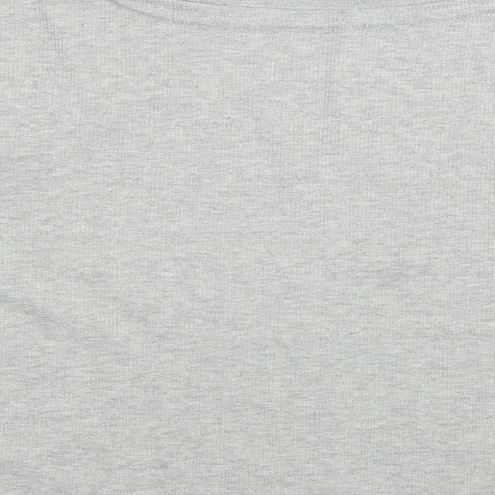 Preworn Womens Grey Basic T-Shirt Size 4XL