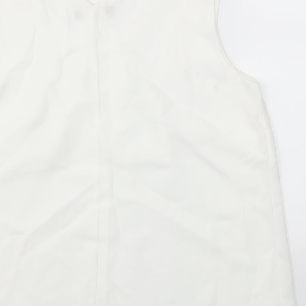 Preworn Womens White Basic Blouse Size 12