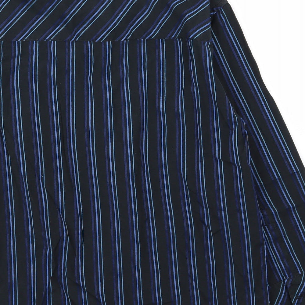 Asda George Boys Black Striped Basic Dress Shirt Size 7-8 Years