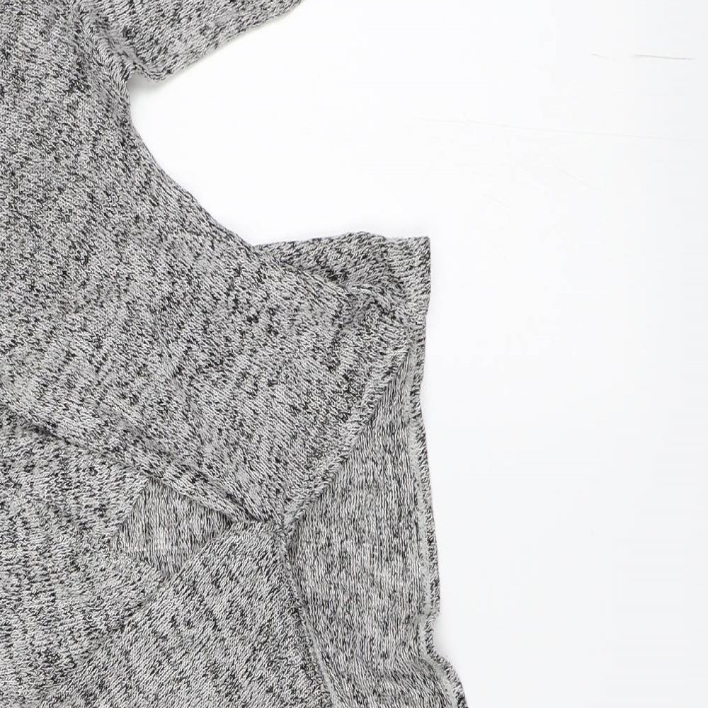 H&M Womens Grey Cropped T-Shirt Size S
