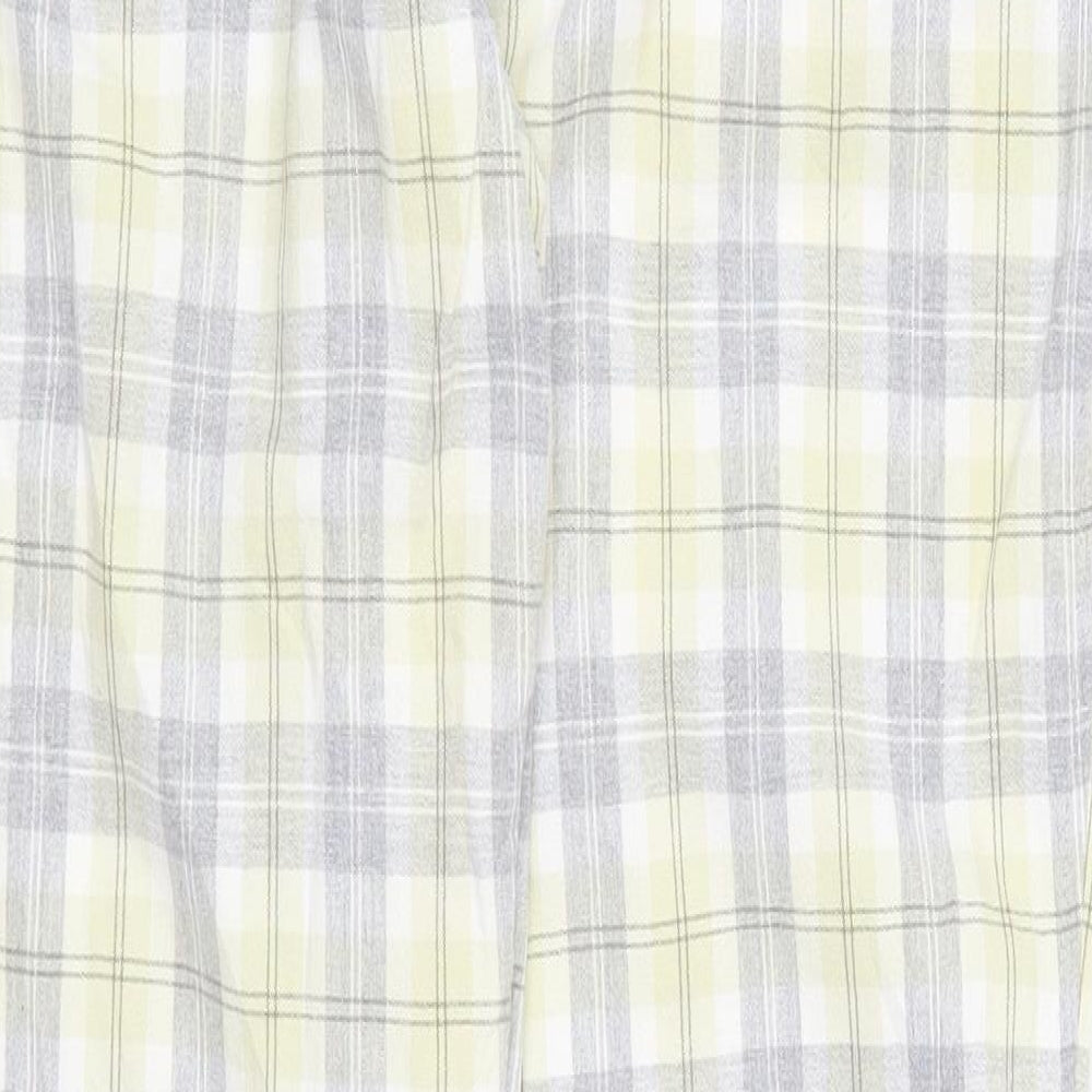Zefrees Womens Yellow Check Trousers Size 14 L20 in