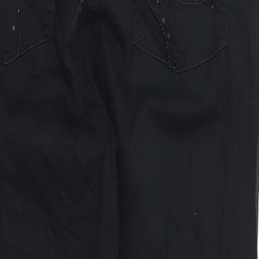 Womens Concept Womens Black Cargo Trousers Size 33 in L25 in
