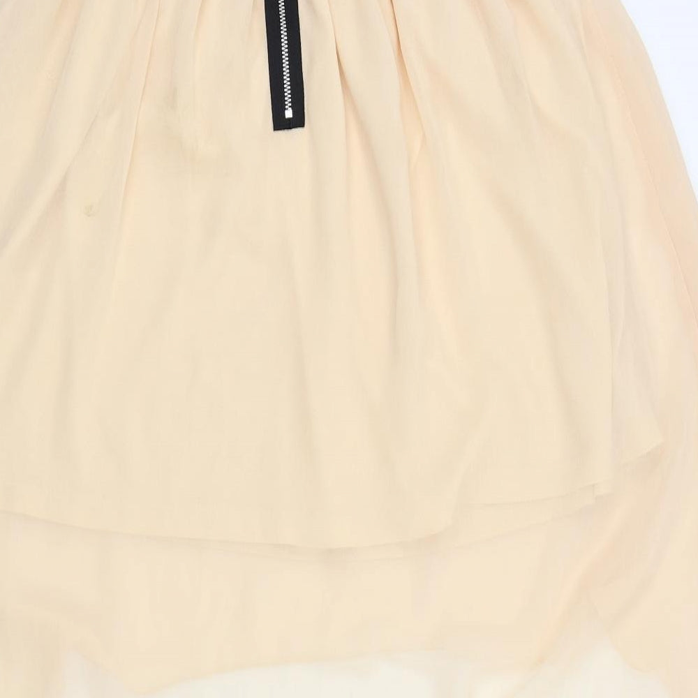 Rare Womens Pink Fit & Flare Size 12 - Ruffle Detail Body