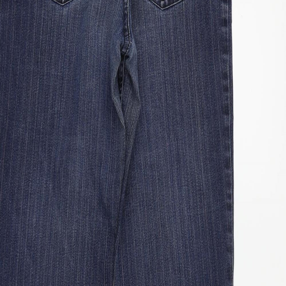 JUST FOR YOU Womens Blue Straight Jeans Size 8 L27 in