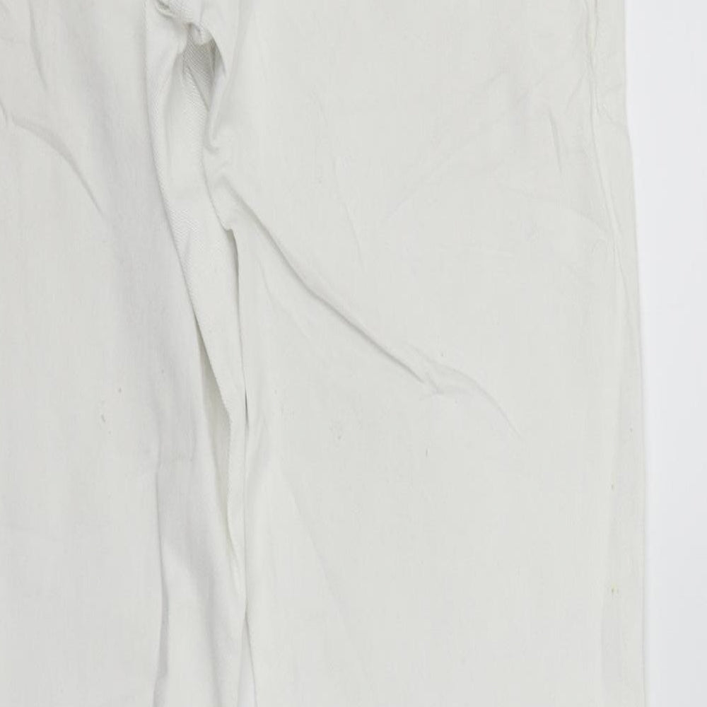 John Boner Womens White Straight Jeans Size L L33 in