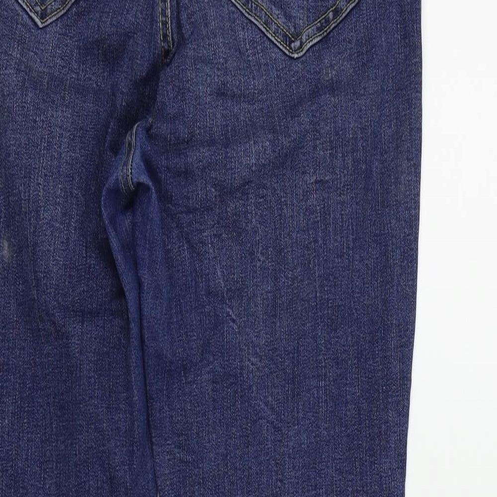 deniem & co Womens Blue Straight Jeans Size 14 L27 in