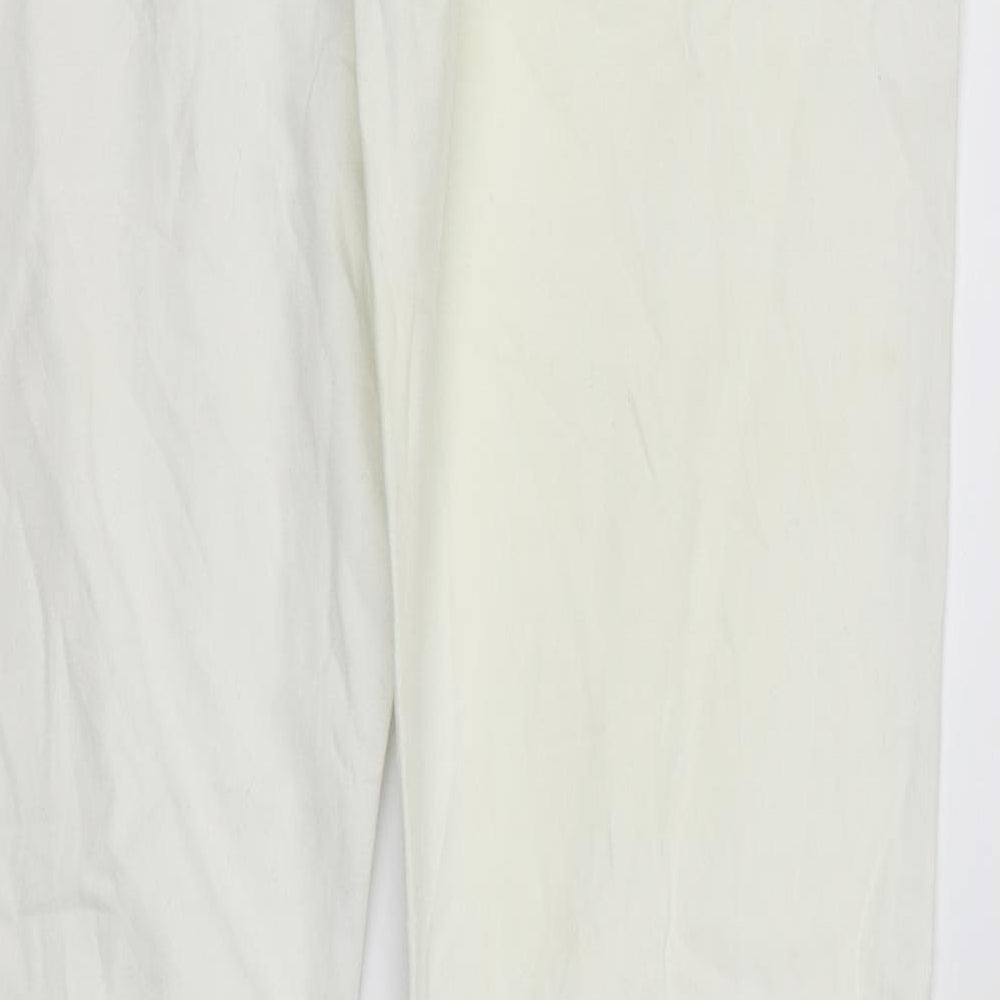 Manguun Womens White Straight Jeans Size 34 in L31 in