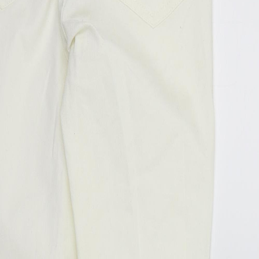 Divided Womens White Straight Jeans Size 12 L27 in