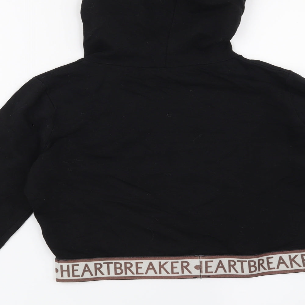 Select Womens Black Pullover Hoodie Size 8 - Heart Breaker