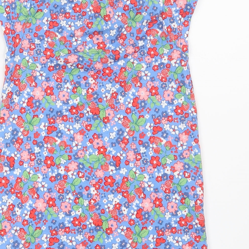 TU Girls Blue Floral Basic T-Shirt Size 12-18 Months