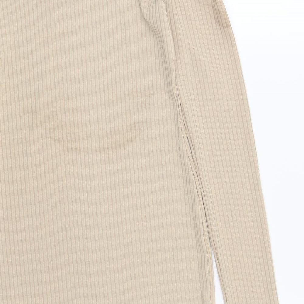Missguided Womens Beige Striped Bodycon Size 4