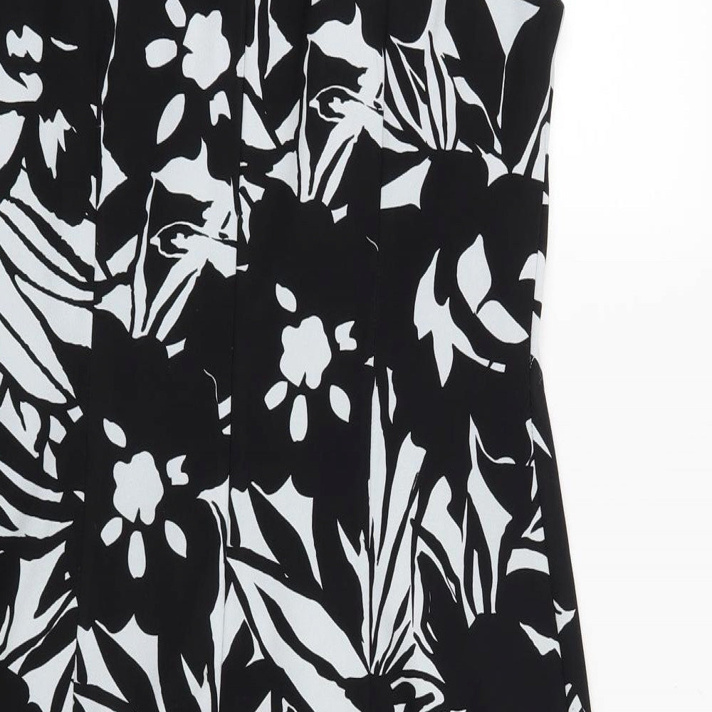 Scarlett Womens Black Floral Shift Size 8