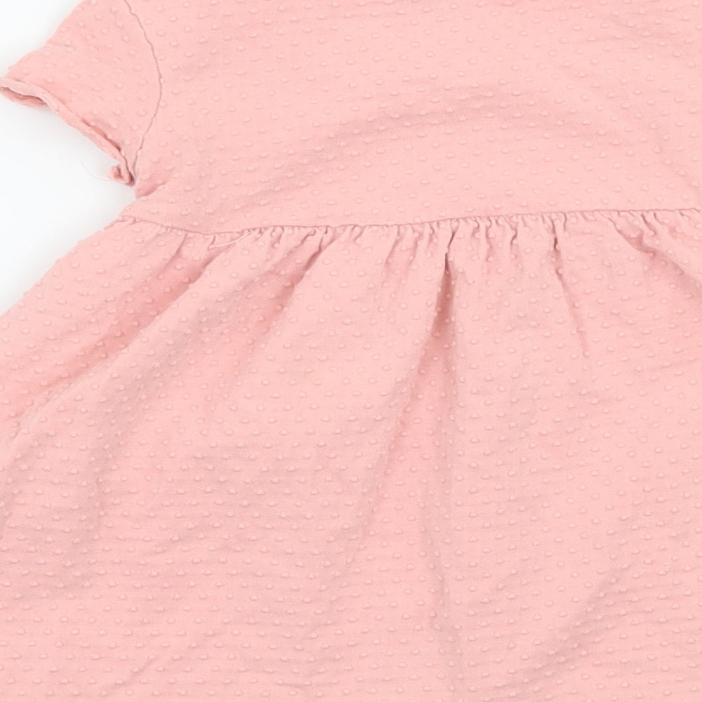Maine Girls Pink Floral Jersey T-Shirt Dress Size 6-9 Months
