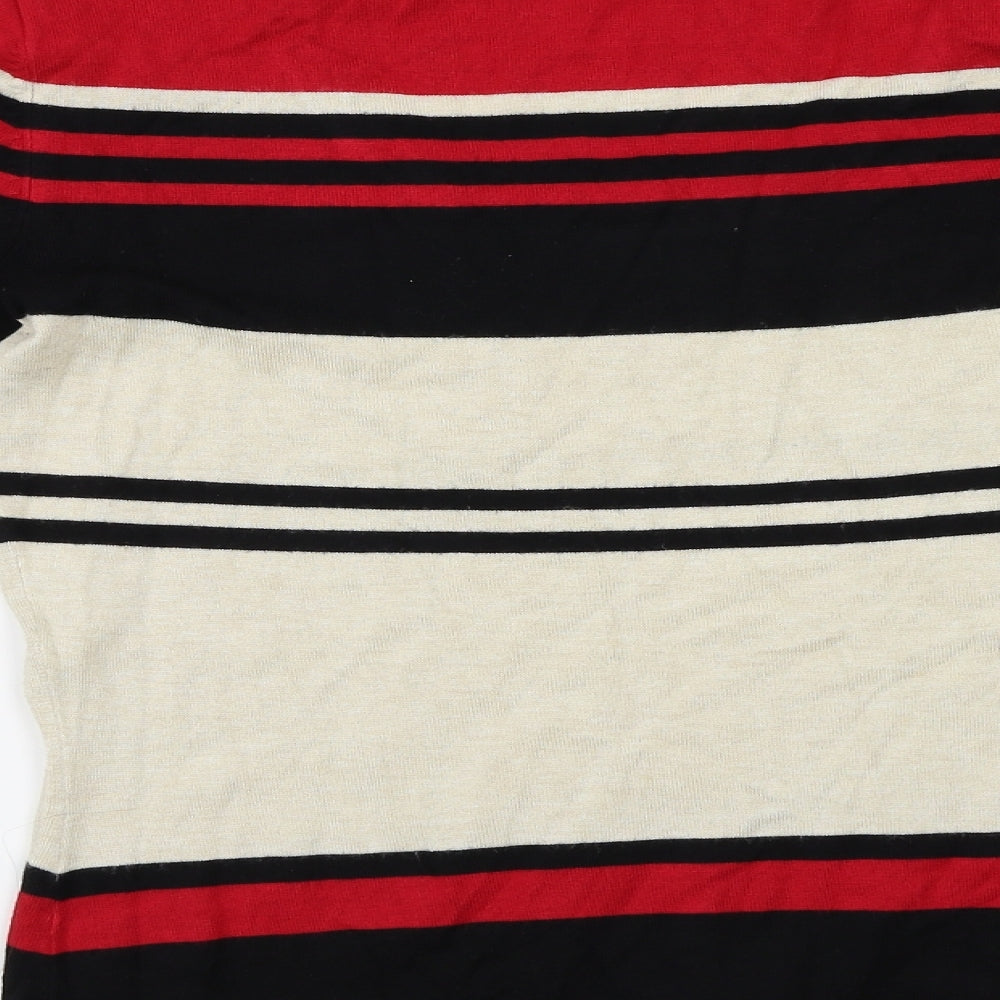 Planet Womens Beige Striped Pullover Jumper Size XS