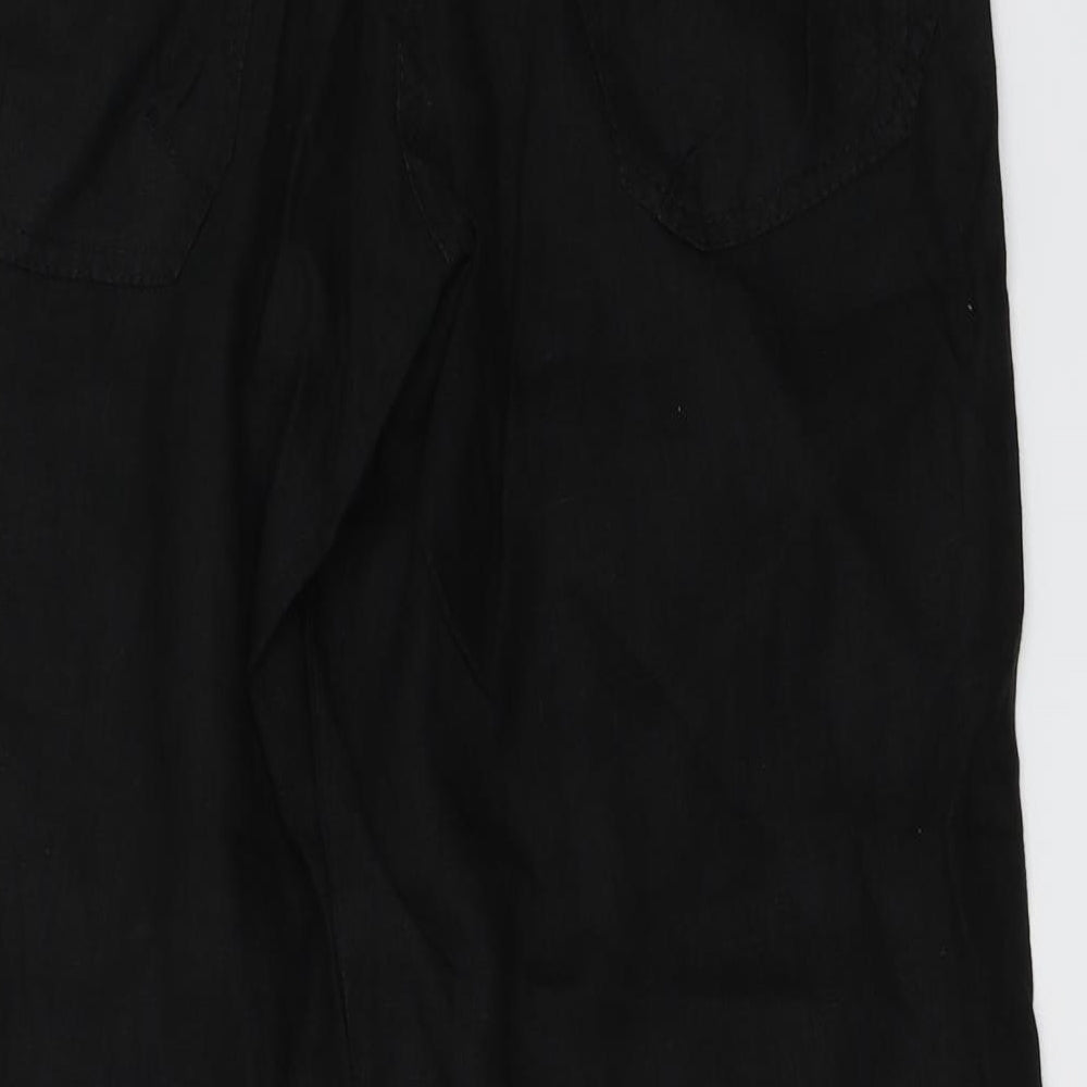 love to linen Womens Black Trousers Size 30 in L25 in