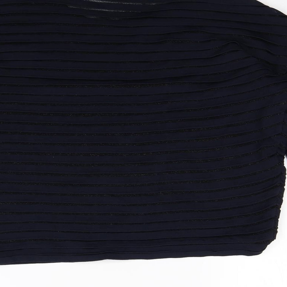 Atmosphere Womens Blue Basic Blouse Size S