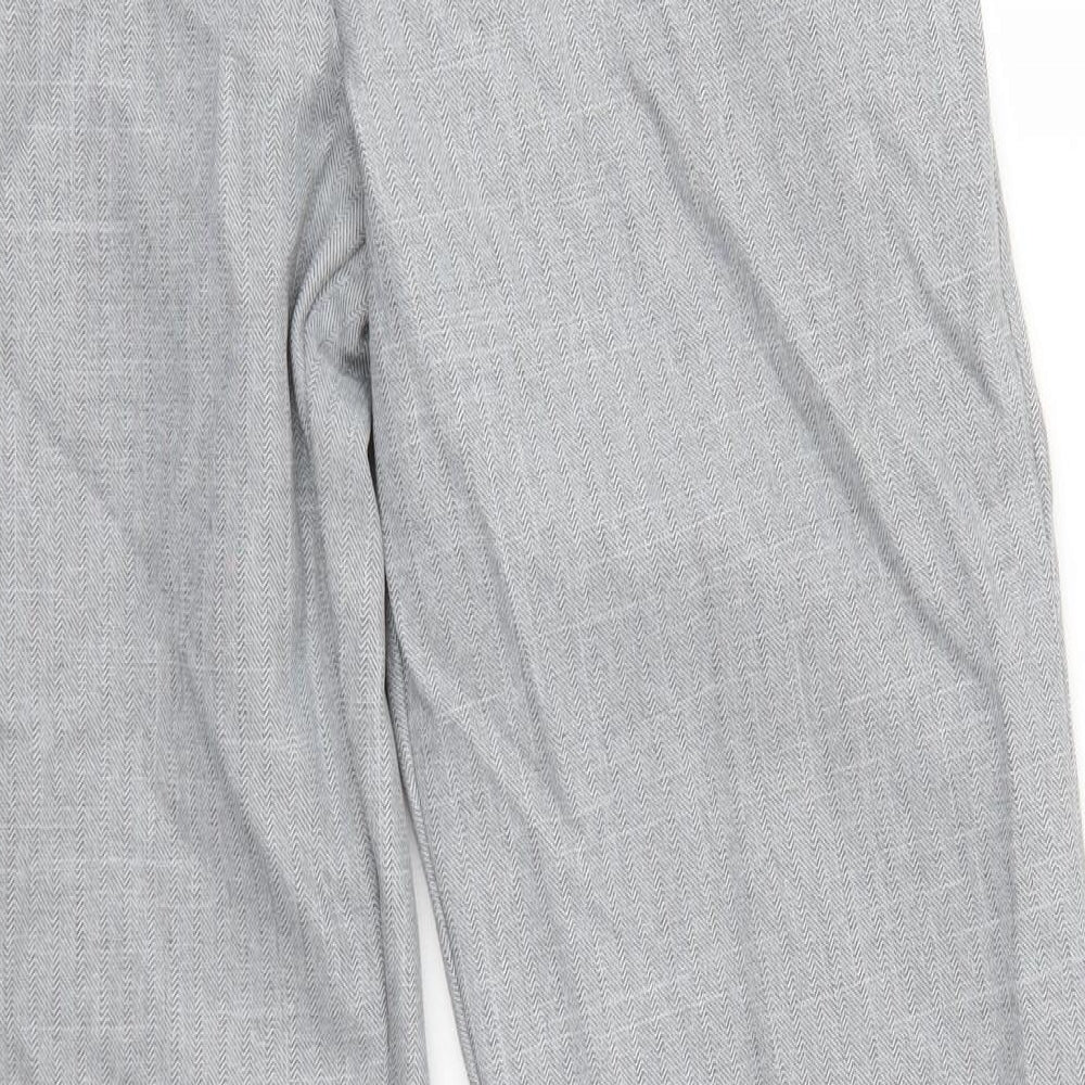 Emma Collection Womens Grey Trousers Size 14 L27 in - Elastic Waist